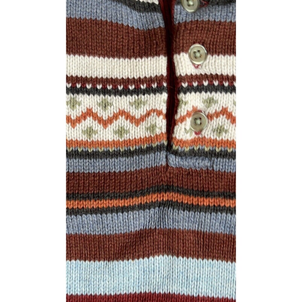 HANNA ANDERSSON Storyteller Fair Isle Striped Combed Cotton Dress SIZE 120 6-7 - Picture 6 of 8